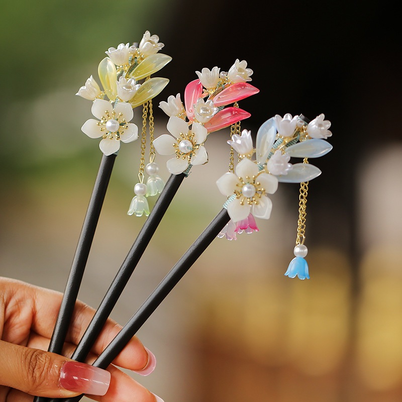 Trâm Cài Tóc Cổ Trang Trung Hoa – Phụ Kiện Hanfu Hoa Ngọc Siêu Tiên