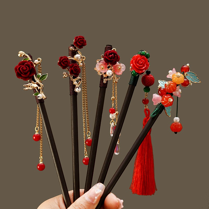 Trâm Cài Tóc Cổ Trang Trung Hoa – Phụ Kiện Hanfu Hoa Ngọc Siêu Tiên