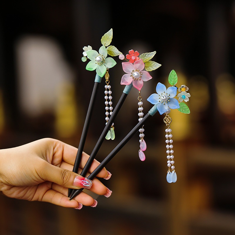 Trâm Cài Tóc Cổ Trang Trung Hoa – Phụ Kiện Hanfu Hoa Ngọc Siêu Tiên