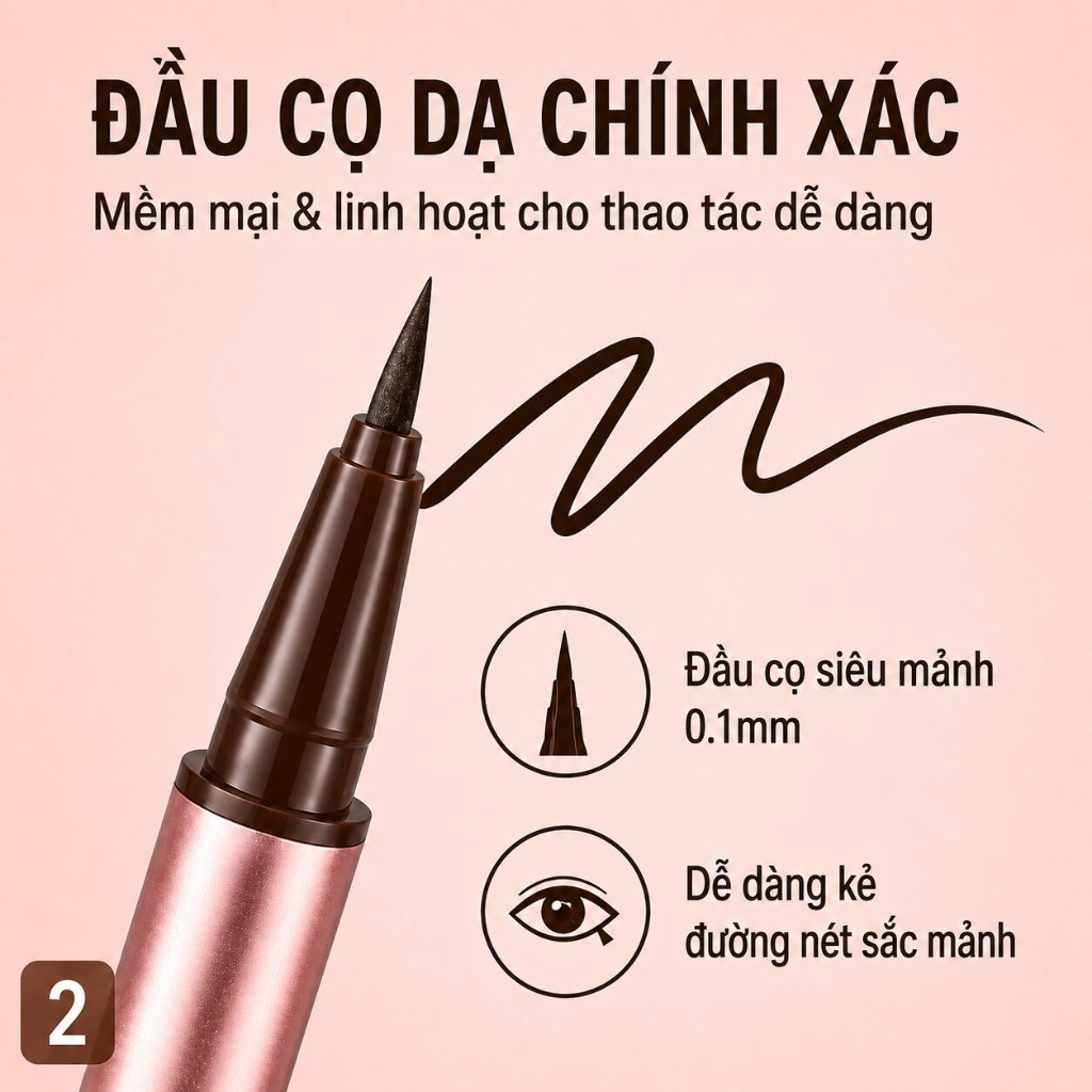 👑【ĐỘC QUYỀN】Bút Kẻ Mắt Đắp Nổi Adel- Thiết Kế Chạm Khắc Sang,Nét Siêu Mảnh Chống Nước 24H,Không Trôi