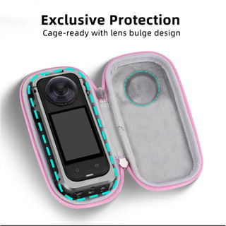 Túi Bảo Quản Máy Ảnh Cho Insta360 X4 Air X5 X4 X3 Vỏ Cứng Chống Sốc Chịu Áp Lực Có Carabiner Cho Selfie Stick Phụ Kiện Chân Máy