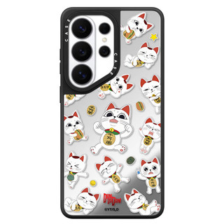 Dành Cho Samsung S26 S25 S24 S23 Ultra Plus DA DAN Lucky Cat Sticker Ốp Lưng Cứng Chống Sốc Gương