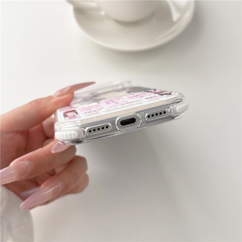 IPhone 17 Pro Max Bàn Phím Họa Tiết Cô Gái Chất Liệu TPU Quá Trình IMD Vỏ Điện Thoại