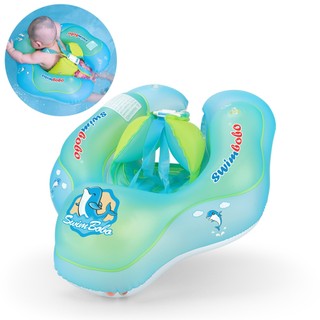 Phao Bơi Cho Bé Swimbo - Vòng Nách Bơm Hơi Dày Dặn - Phao Nằm Nước Họa Tiết Cá Heo Cho Trẻ Em