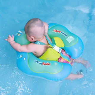 Phao Bơi Cho Bé Swimbo - Vòng Nách Bơm Hơi Dày Dặn - Phao Nằm Nước Họa Tiết Cá Heo Cho Trẻ Em