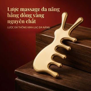 Đồng thau Đa Năng Mặt nạ Lược nạo vét Đầu Kinh Tuyến Chuyên Dụng Lược Răng Rộng Bunny Mắt Mũi Máy Mát Xa