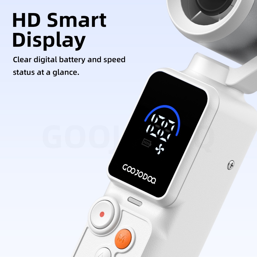 GOOJODOQ Quạt Mini GFS028 ,100 cài đặt tốc độ gió, 18000 vòng / phút, dung lượng 1800mAh, di động 135g.