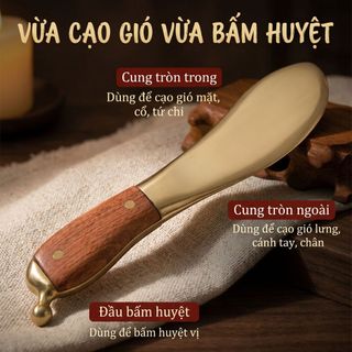 Đồng Nguyên Chất Hổ Talisman Cạo Ban Châm Cứu Massage Toàn Thân Đa Năng Đồng Cạo Dao