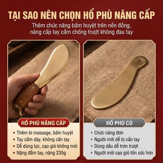 Đồng Nguyên Chất Hổ Talisman Cạo Ban Châm Cứu Massage Toàn Thân Đa Năng Đồng Cạo Dao