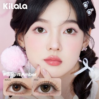 Kính áp tròng Kilala màu nâu Bright Amber/ Pearly Grey/lens cận 6 tháng DIA 14.2-14.5mm có độ (0-7) [Giá 1 chiếc lens ]