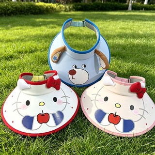 Mũ chống nắng hoạt hình trẻ em cho bé trai và bé gái Mũ rỗng có họa tiết Kitty Thích hợp cho trẻ em 2-10 tuổi