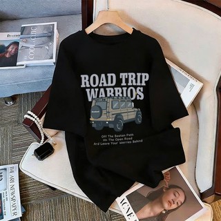 WASSUP 2026 Phong Cách Mới Nam Tay Ngắn Phong Cách Hàn Quốc Cổ Tròn Rời Vải Mềm Thiết Kế Tinh Tế In Họa Tiết Ô Tô