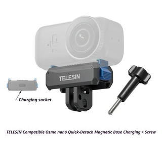 TELESIN Từ Tính Phát Hành Nhanh Sạc Adapter Gắn Cho DJI OSMO Nano Từ Tính Mạnh Khóa Kép Siêu Nhẹ Loại C Sạc Phụ Kiện Camera