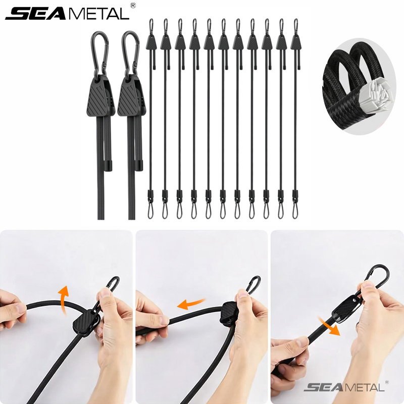 Dây buộc co giãn đa năng SEAMETAL dùng cho nóc xe, xe đạp lều trại kéo giãn linh hoạt bền bỉ