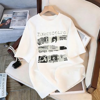 WASSUP 2026 Phong Cách Mới Nam Tay Ngắn Phong Cách Hàn Quốc Cổ Tròn Rời Vải Mềm Thiết Kế Sản Xuất Tinh Tế Báo Sense Họa Tiết Rỗng In