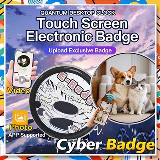 Anime E-Badge Hiển Thị Pin Màn Hình Cảm Ứng 1.7 Inch Nút LED Màn Hình Cảm Ứng Khung Ảnh Có Video Phát Lại