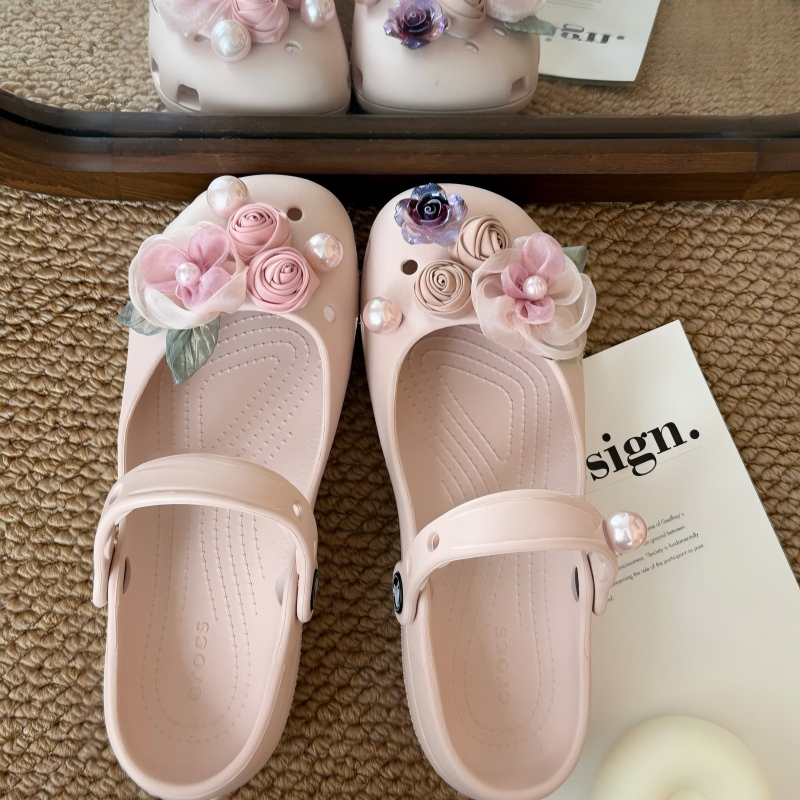 Phụ Nữ Bé Gái Tắc Sandal Giày DIY Quyến Rũ Phong Cách Thời Trang Hoa Hồng Mặt Dây Chuyền Nút Lỗ Giày Trang Trí Bộ Phụ Kiện Quà Tặng