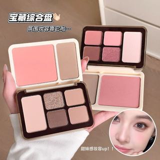 Bảng phấn mắt đa chức năng kobeleen Matte & Shimmer Shades Blush Contour Highlighter Palette All-in-One Face Makeup Palette NO.C674