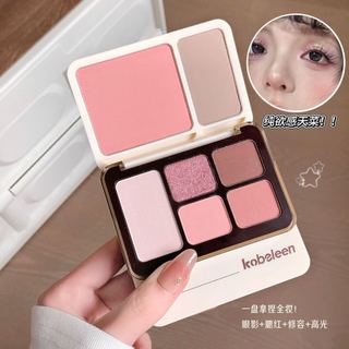 Bảng phấn mắt đa chức năng kobeleen Matte & Shimmer Shades Blush Contour Highlighter Palette All-in-One Face Makeup Palette NO.C674