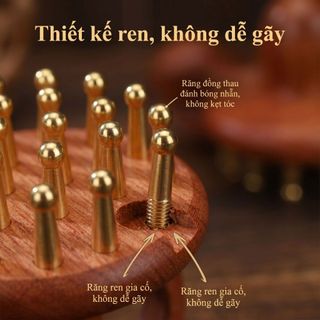 Đồng thau 29-Tooth Kinh Tuyến Massage Lược Gia Đình Nhào Bụng Với Tĩnh Mạch Túi Toàn Thân Đa Năng Merid