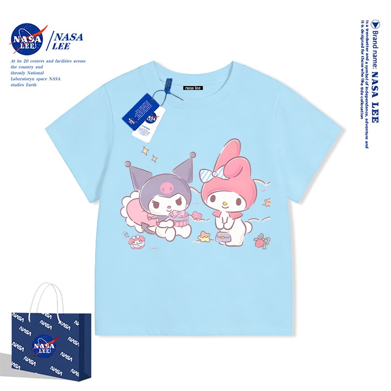 Quần áo trẻ em NASA LEE Cotton nguyên chất Áo thun nhiều màu Top 121