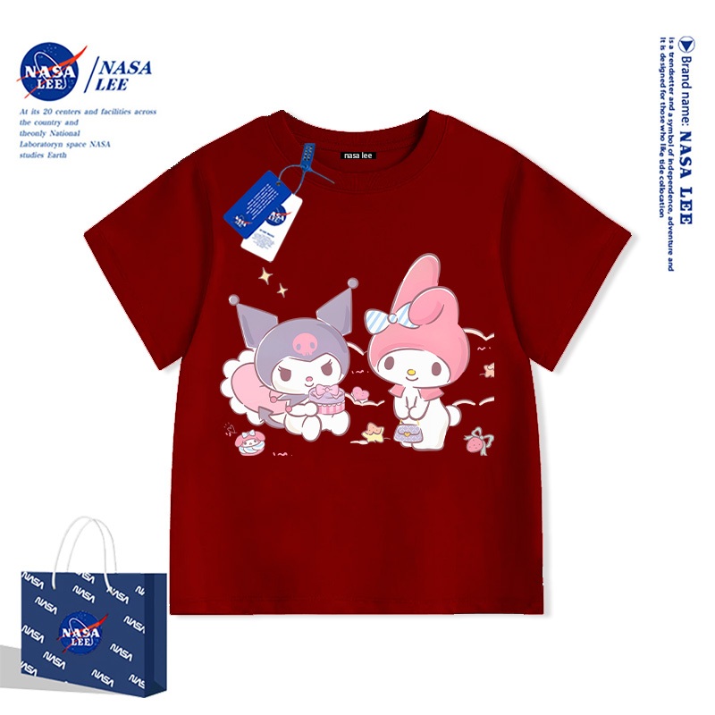 Quần áo trẻ em NASA LEE Cotton nguyên chất Áo thun nhiều màu Top 121