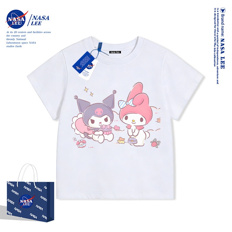 Quần áo trẻ em NASA LEE Cotton nguyên chất Áo thun nhiều màu Top 121