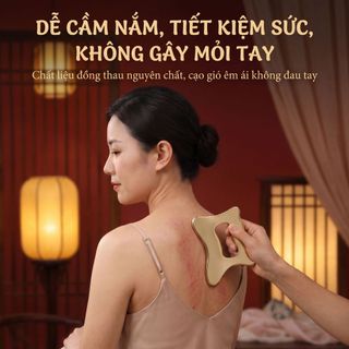 Dụng Cụ Cạo Bằng  Đồng mạ Mát Xa Cơ Bắp gua sha Công cụ massage truyền thống trung quốc