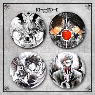 Anime Death Note Yagami Light L Killer Ryuuku Rem Misa Amane Huy Hiệu Nút Thổ Cẩm Chân Cosplay Bộ Sưu Tập Đồ Chơi Túi Trang Trí Quà Tặng