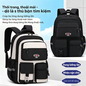 Balo Học Sinh Đẹp Thời Trang, Dày Dặn Chống Gù Lưng, Thoáng Khí, Chống Nước, Dung Lượng Lớn, Nhẹ Nhàng