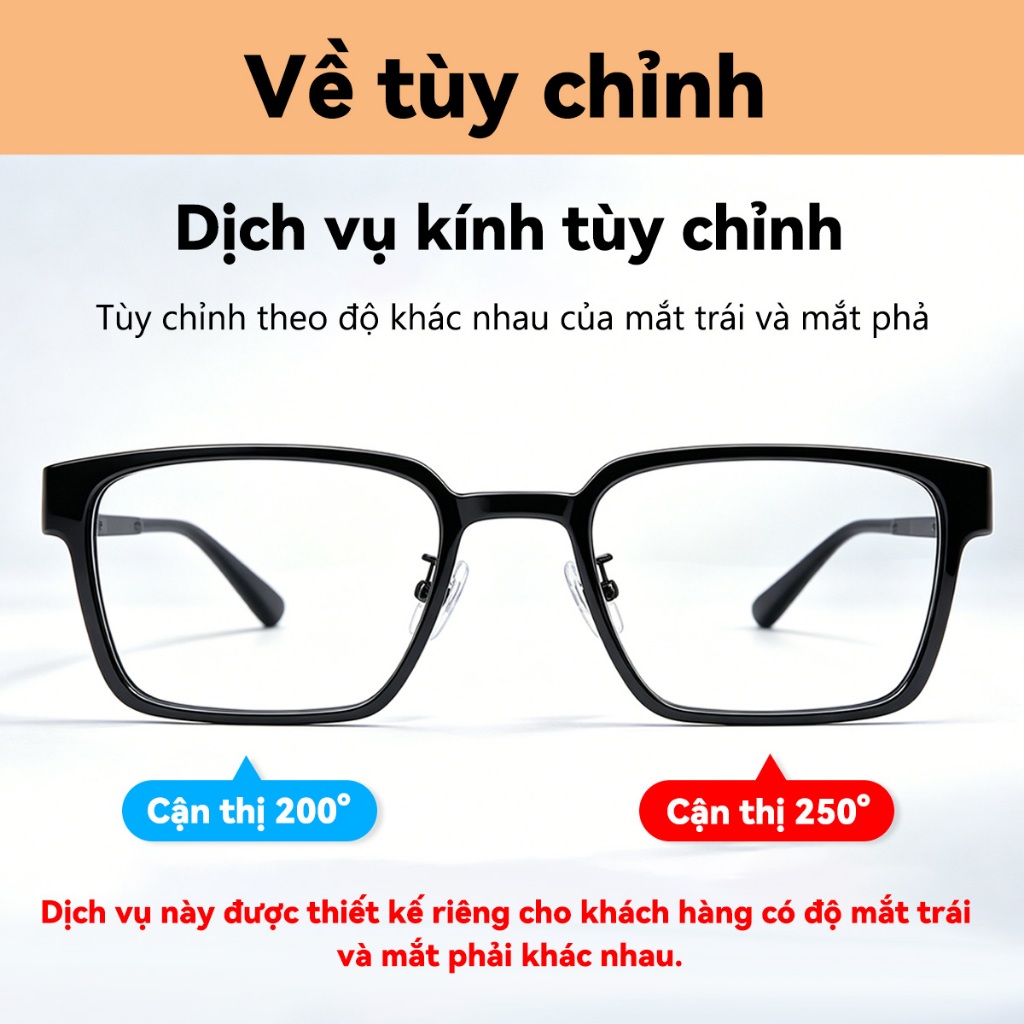Kính cận thị thời trang -0.5 -1.0 -1.5 -2.0 -2.5 -3.0 -3.5 -4.0 -4.5 -5.0 -5.5  -6.0 độ Kính máy tính cận thị chống ánh sáng xanh cho nam và nữ 1002