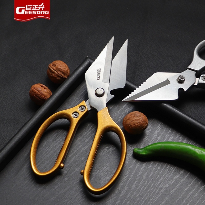 Kéo nhà bếp đa chức năng Geesong – Kéo gia cầm & xương cao cấp thực phẩm có lưỡi rộng để sử dụng tại nhà