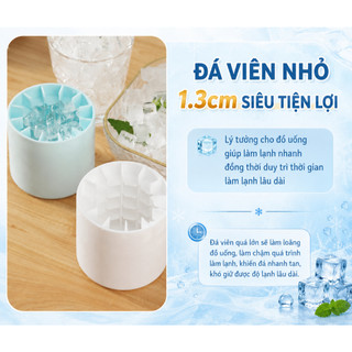 Khay Đá Hình Trụ Khuôn Làm Đá Chất Liệu Silicon Cấp Thực Phẩm Mềm Chống Dính Dễ Dàng Tháo Rời Khuôn 40-60 Miếng Đá Nhỏ Có Nắp Thêm Vệ Sinh Xanh Trắng 2 Màu Tùy Chọn Mùa Hè Hộ Gia Đình Tự Chế Xô Đá Đồ Uống Cocktail Cà Phê Nhà văn phòng đá