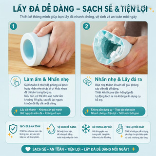 Khay Đá Hình Trụ Khuôn Làm Đá Chất Liệu Silicon Cấp Thực Phẩm Mềm Chống Dính Dễ Dàng Tháo Rời Khuôn 40-60 Miếng Đá Nhỏ Có Nắp Thêm Vệ Sinh Xanh Trắng 2 Màu Tùy Chọn Mùa Hè Hộ Gia Đình Tự Chế Xô Đá Đồ Uống Cocktail Cà Phê Nhà văn phòng đá