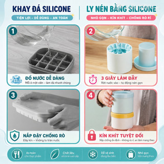 Khay Đá Hình Trụ Khuôn Làm Đá Chất Liệu Silicon Cấp Thực Phẩm Mềm Chống Dính Dễ Dàng Tháo Rời Khuôn 40-60 Miếng Đá Nhỏ Có Nắp Thêm Vệ Sinh Xanh Trắng 2 Màu Tùy Chọn Mùa Hè Hộ Gia Đình Tự Chế Xô Đá Đồ Uống Cocktail Cà Phê Nhà văn phòng đá