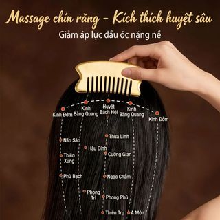 Tấm guasha bằng đồng thau nguyên chất, lược massage da đầu gia dụng đa năng, dụng cụ massage cơ thể