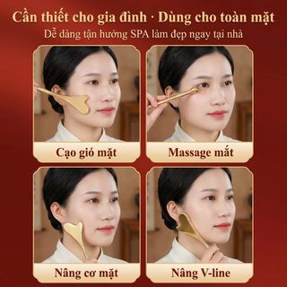 Đồng Thau Tendon Dính Mặt Mắt Tối Vòng Tròn Châm Cứu Massage Ban Nâng Cơ Mặt Làm Đẹp Salon Dụng Cụ