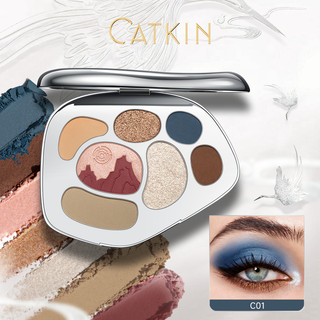 CATKIN Bảng Phấn Mắt 8 Ô Ánh Ngọc Trai Lì Đa Chức Năng Phát Triển Màu Sắc Lâu Dài Dễ Bị Nhòe 8.5g