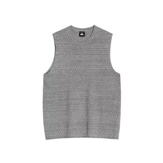 Đẹp Trai Rỗng Dệt Kim Áo Vest Nam Mùa Hè Rời Tay Áo Thun Phiên Bản Hàn Quốc Hợp Thời Trang Niche Cổ Tròn Áo Vest Top