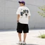 Áo Thun Nam In Chữ Nice Cotton 100% Phông Rộng Thoáng Mát Phong Cách Streetwear Hè