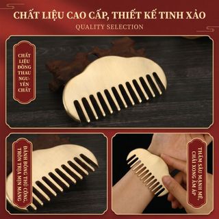 Đồng Thau Da Đầu Cạo Lược Kim Loại Da Đầu Máy Mát Xa Đầu Kinh Tuyến Lược Massage Toàn Thân Cạo Ban SPA Kích Hoạt Điểm Trị Liệu