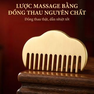 Đồng Thau Da Đầu Cạo Lược Kim Loại Da Đầu Máy Mát Xa Đầu Kinh Tuyến Lược Massage Toàn Thân Cạo Ban SPA Kích Hoạt Điểm Trị Liệu