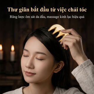 Tất Cả Đồng Tha Sha Ban Chính Hãng Nguyên Chất Đầu Đồng Thau Chuyên Dụng Cổ Da Đầu Massage Ngực Lược Kinh Tuyến