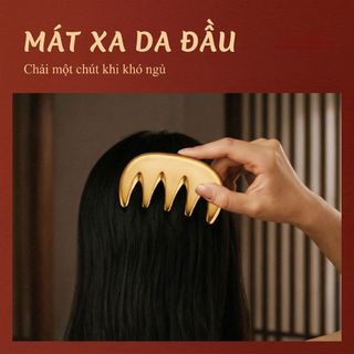 Tất Cả Đồng Tha Sha Ban Chính Hãng Nguyên Chất Đầu Đồng Thau Chuyên Dụng Cổ Da Đầu Massage Ngực Lược Kinh Tuyến