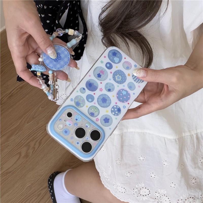 Ốp điện thoại xử lý IMD họa tiết Blueberry cho iPhone 17 Pro Max