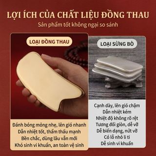 Đồng Gua Sha Massage Ban Kim Loại Cơ Thể Gua Sha Massage Dụng Cụ Lưng Vai Cổ Kinh Hộ Gia Đình Tùy Chỉnh Gua Sha Ban
