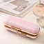 CASEGRACE Di Động Vòng Mini Hộp Trang Sức 5 Khe Cắm Giá Đỡ Nhẫn Du Lịch Da PU / Vải Thêu Hộp Đựng Trang Sức Nhỏ Có Khóa Thanh Lịch Đóng Cửa Cho Nhẫn Bông Tai Hộp Bông Tai