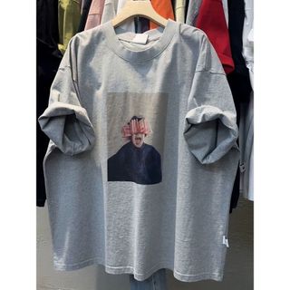 Áo thun nữ tay ngắn cổ tròn in hình hoạt hình, chất liệu cotton, kiểu dáng rộng, phong cách lười