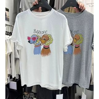 2026 Mới Áo Thun Nữ Tay Ngắn Cổ Tròn Cotton In Họa Tiết Hoạt Hình