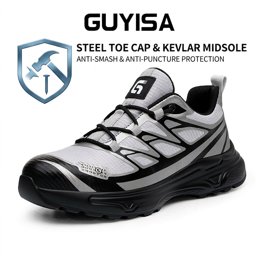 Giày bảo hộ GUYISA giày công sở nhẹ mềm chống va đập chống đâm thủng 39-44 6065